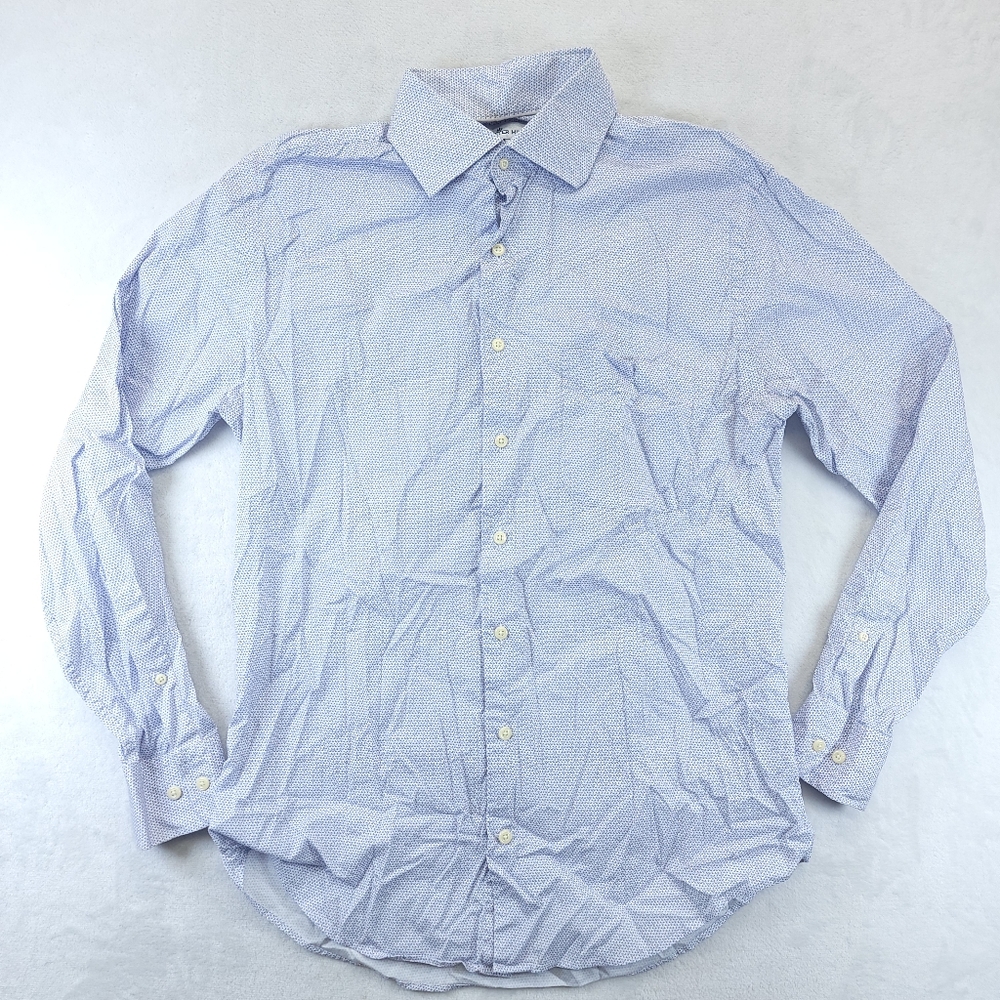 Peter Millar Blue Pattern M Button Down Dress Shi… - image 1